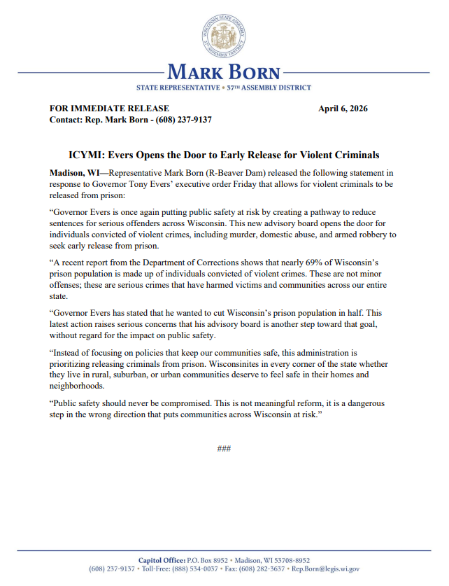 Rep. Mark Born tweet media