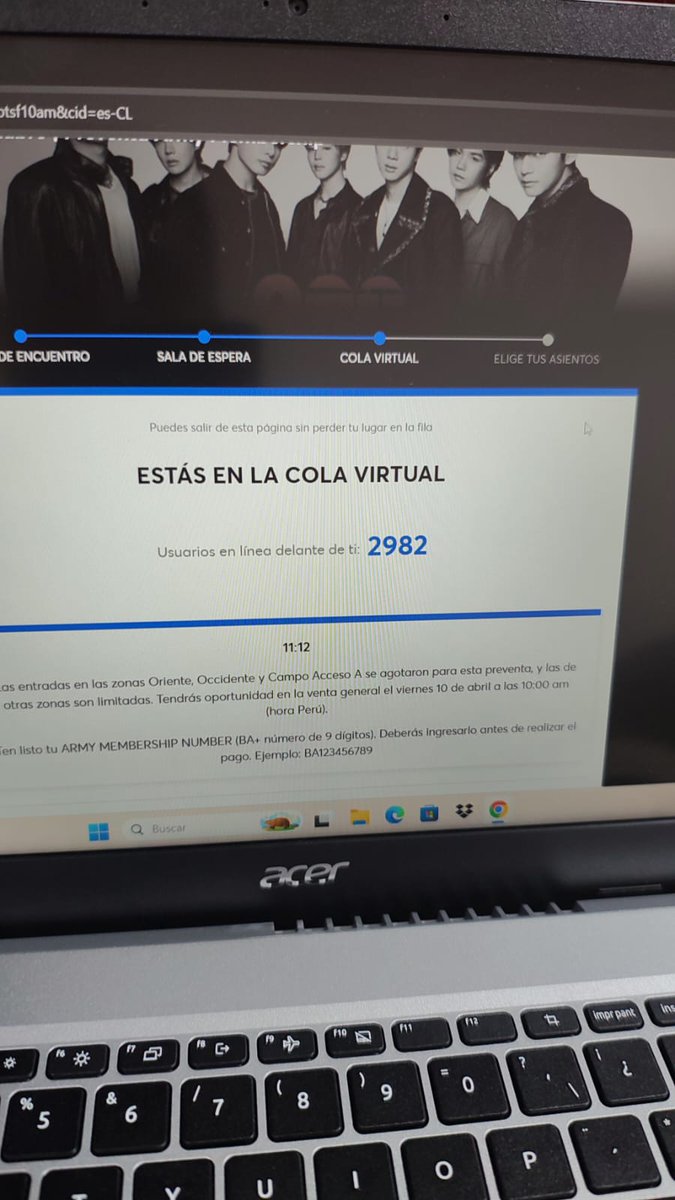 YA CASI CERCA PARA COMPRAR, CREO QUE YA HAY ZONAS AGOTADASSSS

#btsperu