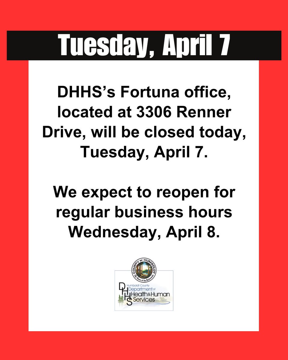 Humboldt County DHHS tweet media