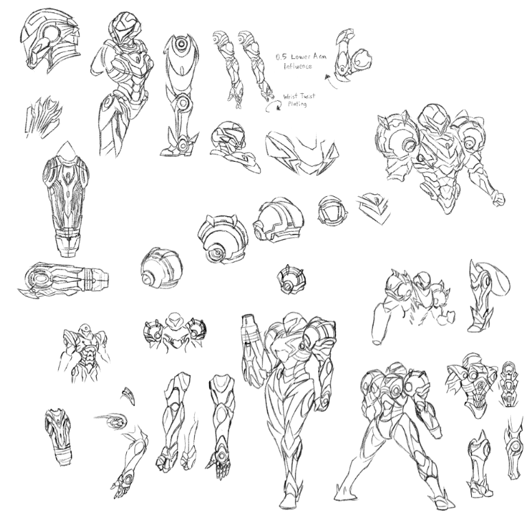 Noababoa's tweet photo. This mess is what it looks like when I'm trying to come up with design ideas. What parts will end up in the final model design I wonder? https://t.co/znJzMeXv0a