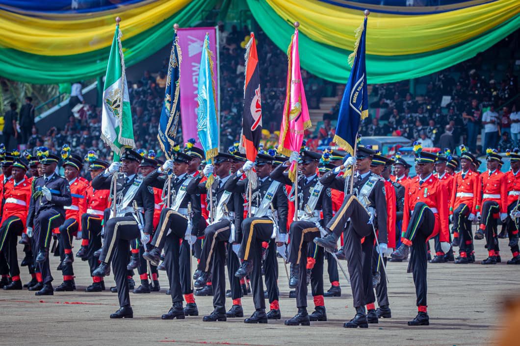 PoliceNG's tweet photo. NATIONAL POLICE DAY: IGP DISU LEADS GRAND PARADE, REAFFIRMS COMMITMENT TO PROFESSIONALISM AND NATIONAL SECURITY
 
The Nigeria Police Force today marked the grand finale of the 2026 National Police Day celebrations with a colorful parade and procession held at the Eagle Square, Abuja, highlighting personnel drawn from various units, formations, and commands of the Force.
 
The event featured a ceremonial parade involving officers of the Nigeria Police Force alongside other security and paramilitary agencies, including the Nigeria Security and Civil Defense Corps (NSCDC), Federal Road Safety Corps (FRSC), Nigeria Customs Service, Nigeria Immigration Service, Nigeria Correctional Service and National Drug Law Enforcement Agency (NDLEA), reflecting strengthened inter-agency collaboration in national security.
 
The ceremony was attended by the Vice President of the Federal Republic of Nigeria, His Excellency Senator Kashim Shettima, GCON, representing President Bola Ahmed Tinubu, GCFR; Chairman, Senate Committee on Police Affairs, Senator Ahmad Abdulhamid Malam Madori; Deputy Chairman, House Committee on Police Affairs, Hon. Dr. Wale Ahmed; Executive Secretary, Nigeria Police Trust Fund, Alhaji Mohammed Sheidu; Corps Marshal, Federal Road Safety Corps, Shehu Mohammed; Commandant General, NSCDC, Dr. Ahmed Abubakar Audi; as well as former Inspectors-General of Police, including MD Abubakar, Ogbonna Onovo, Mike Okiro, and Suleiman Abba, alongside other senior government officials, security chiefs, and stakeholders.
 
In his remarks as Reviewing Officer, President Bola Ahmed Tinubu, GCFR, represented by the Vice President, commended the Nigeria Police Force for its dedication and resilience, while reaffirming the Federal Government’s commitment to strengthening police reforms, operational capacity, and personnel welfare in line with national security priorities.
 
In his address, the Inspector-General of Police, IGP Olatunji Rilwan Disu, psc (+), NPM, described National Police Day as a moment to honour fallen heroes and reinforce the values of discipline, professionalism, and service. He emphasized the need for a more accountable, intelligence-driven, and community-focused Police Force, assuring Nigerians of continued efforts to strengthen public trust and improve policing standards nationwide.
 
Activities marking the 2026 National Police Day celebration included a nationwide walkathon, community service initiatives, medical outreach programmes, public sensitization campaigns, and the presentation of welfare cheques to families of fallen officers, all aimed at strengthening police-community relations and enhancing personnel welfare.
 
The Nigeria Police Force reiterates its commitment to professionalism, service excellence, and the protection of lives and property, as it continues to reposition itself to effectively meet the security aspirations of the nation.

DCP ANTHONY OKON PLACID psc(+) mni
Force Public Relations Officer
Force Headquarters, Abuja
7th April, 2026