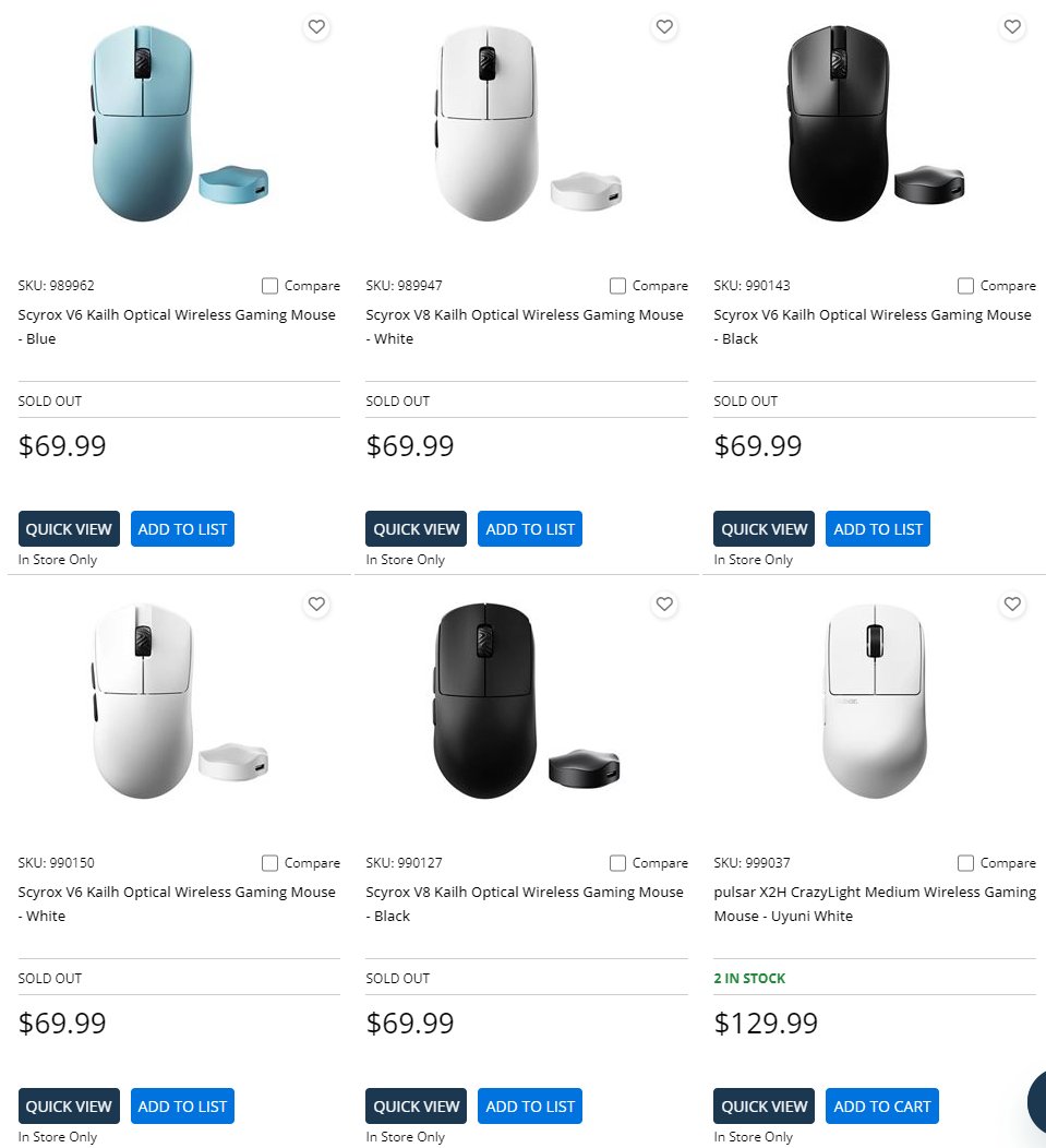 PhalangesCo's tweet image. Scyrox mice now with Kailh Opticals
microcenter.com/search/search_…
Must select "show out of stock items" filter