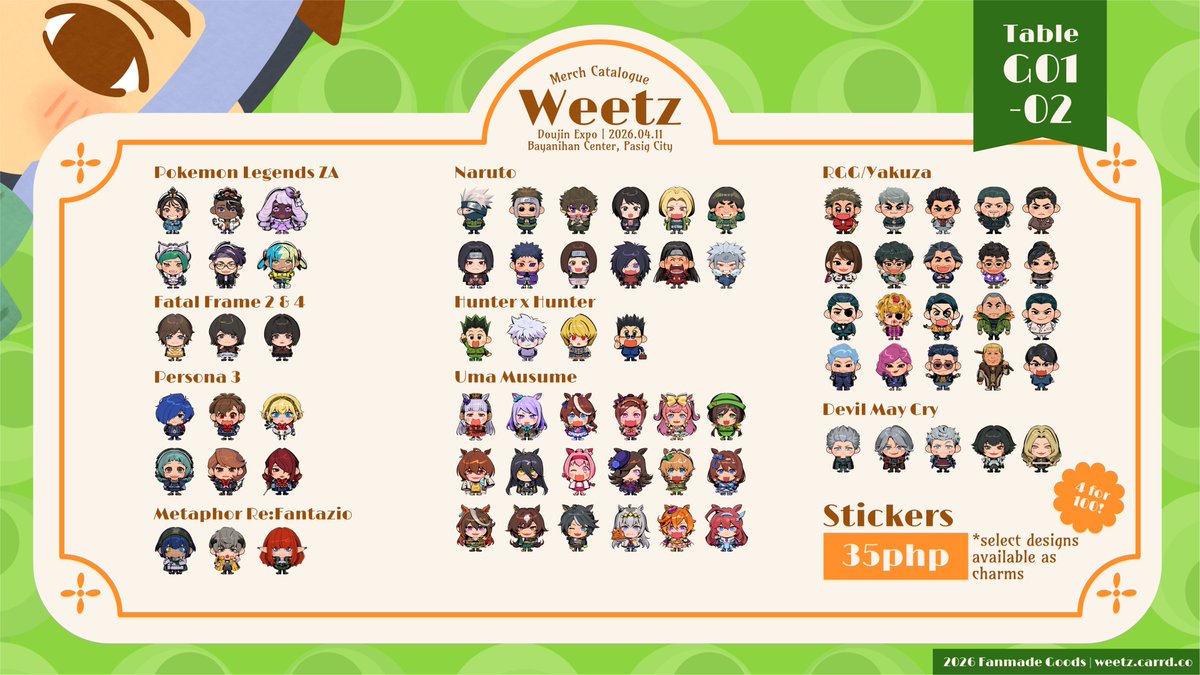 weetz @ DOUJIN EXPO G01-02 (4/11)🌳 tweet media