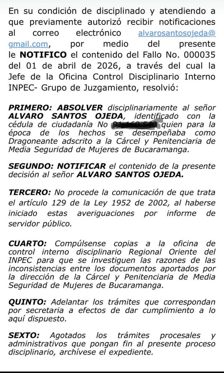 RobinOjed's tweet photo. Otro dirigente sindical absuelto, y se ordena compulsar copias por falsedad materia de documento publico, @DInpec, seguimos soportando la persecusion judicial contra nuestra organizacion. @cuervoji https://t.co/pQYgyMu7N3