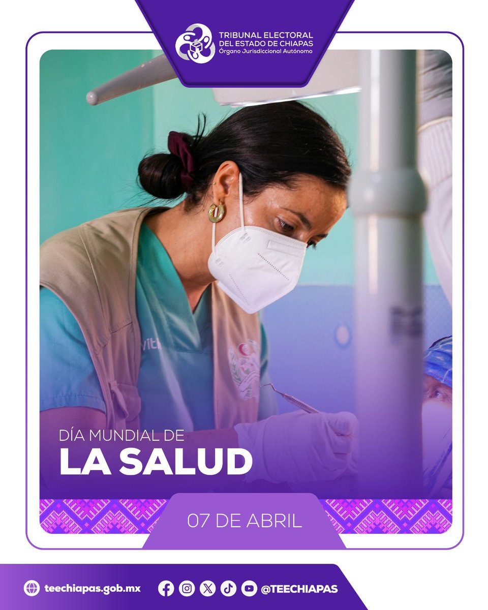 teechiapas's tweet image. #DíaMundialdelaSalud, el bienestar físico y emocional es fundamental y en el #TEECH trabajamos para promover entornos laborales saludables y una cultura de autocuidado entre su personal, juzgadoras y juzgadores.

Cuida tu cuerpo, tu mente y tu entorno 🙏🏿