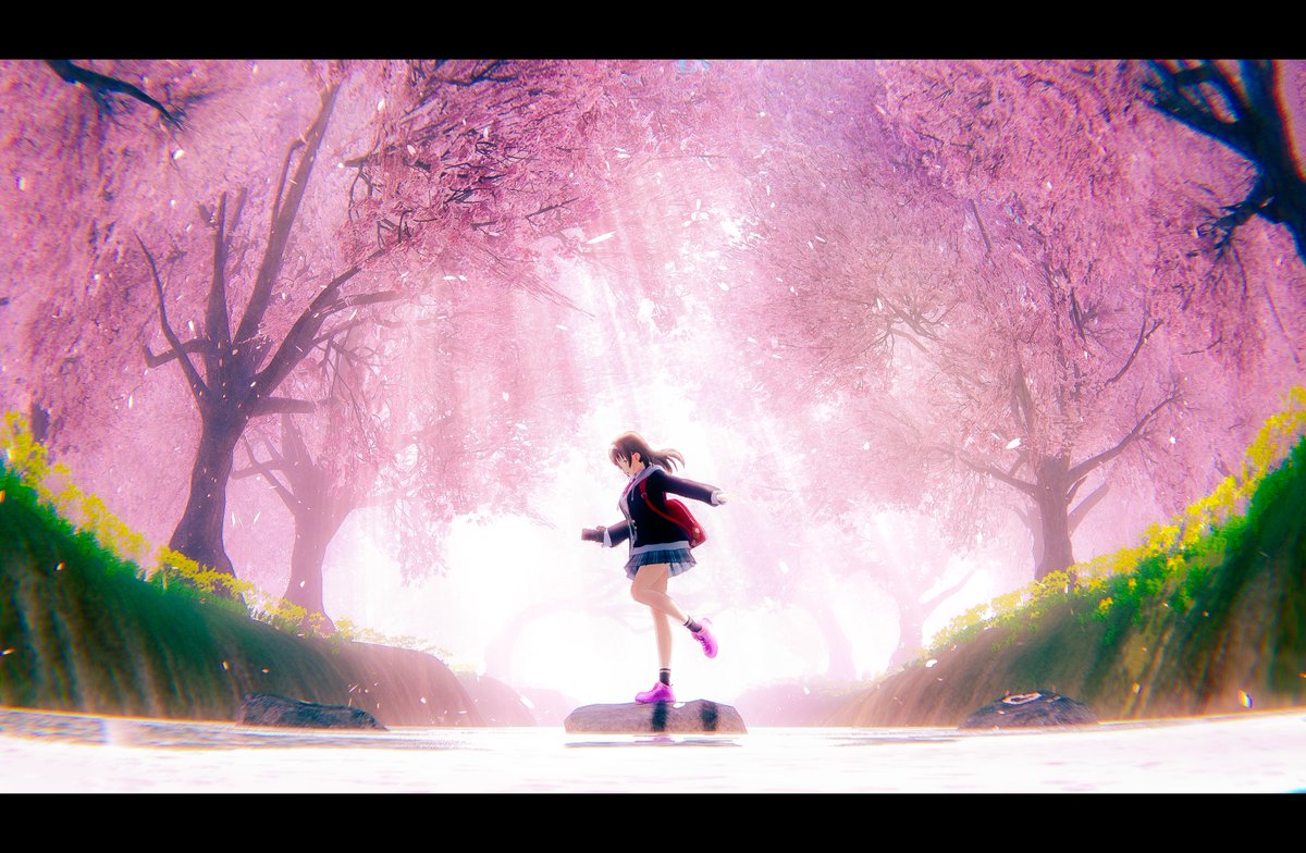 World：桜霞メモワール - sakuragasumi mémoire-
Author： えるめ・まかろん
Avatar：立花優衣（ツクルノモリ）            
#kosumisphotoDiary 
#VRChat #VirtualPhotography 
#FlexFishEye