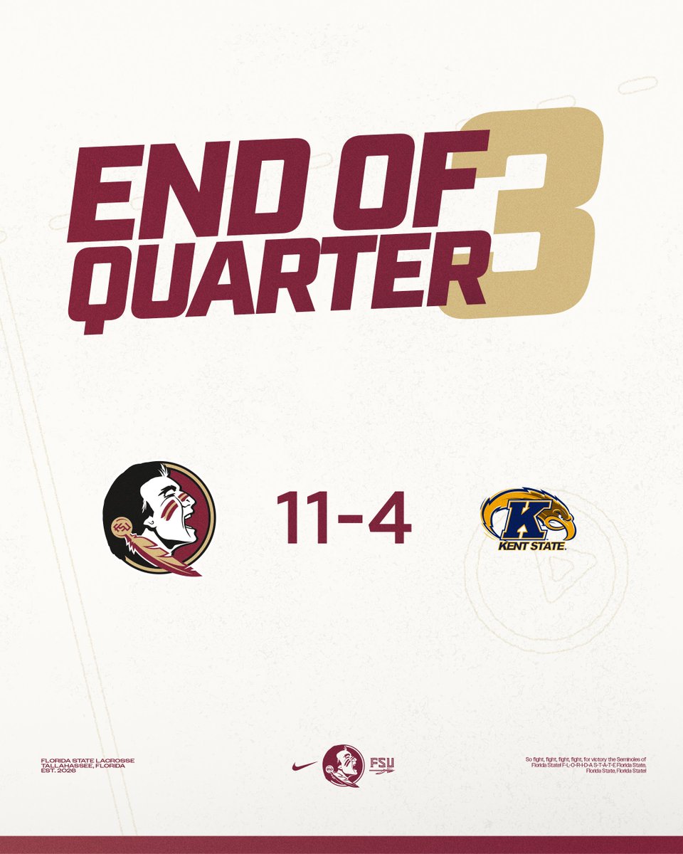 FSU_WLAX's tweet image. Three down, one left to play