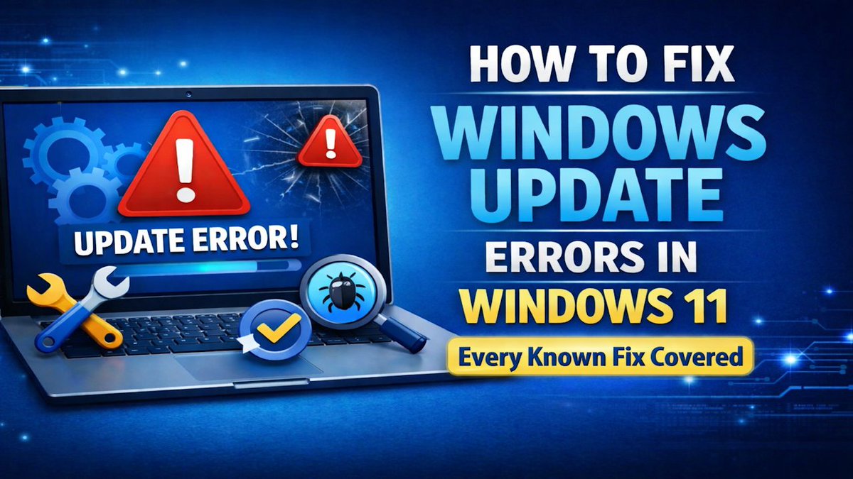 cwtek's tweet photo. ✅ Fix ALL Windows Update Problems ✅

This guide shows you how to Fix Many Of The Common Windows Update Issues

#Windowsupdate #Windows11 #Microsoft

https://t.co/ImQW0KBYoM https://t.co/R1os5cTebX