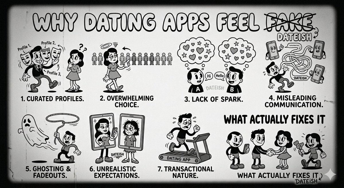 dateishapp's tweet image. Why Dating Apps Feel Fake: 7 Honest Reasons and What Actually Fixes It

linkedin.com/posts/dating-d…

#dating #dateish #profiles #curated #overwhelming #spark #misleading #ghosting #unrealistic #transactional