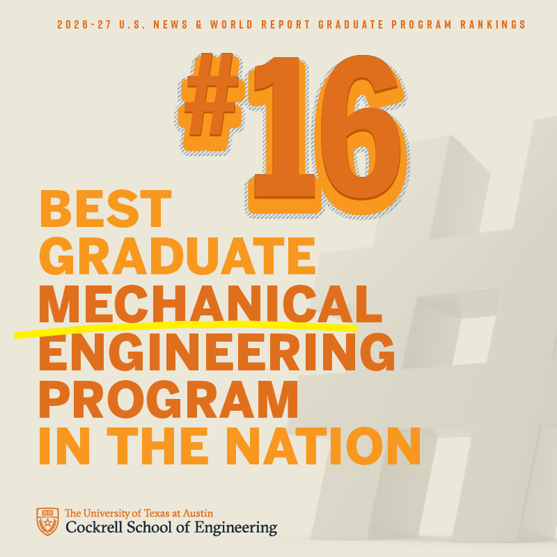 utmechengr's tweet photo. Horns Up on rankings day 🤘

The U.S. News &amp; World Report ranks our graduate mechanical engineering program No. 16, our industrial engineering program No. 22 and our nuclear engineering program No. 17 in the nation. https://t.co/TktjX4WQ8r
