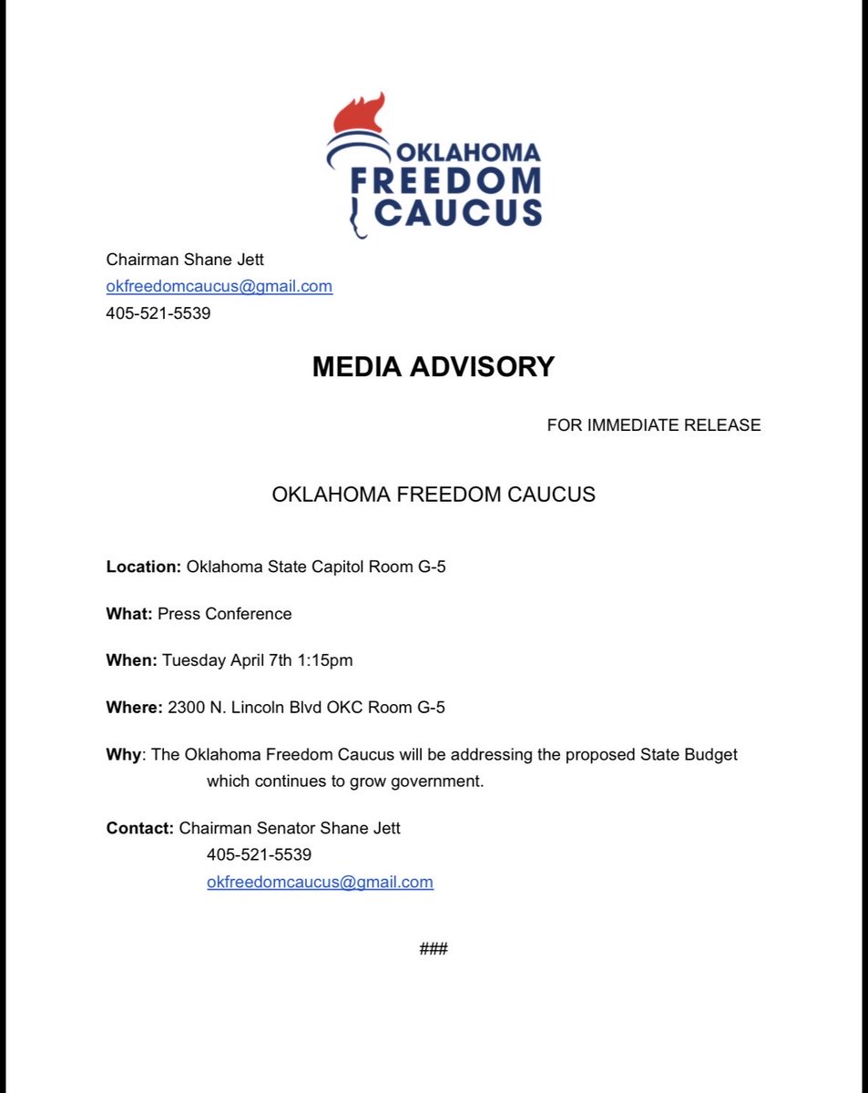 Oklahoma Freedom Caucus tweet media