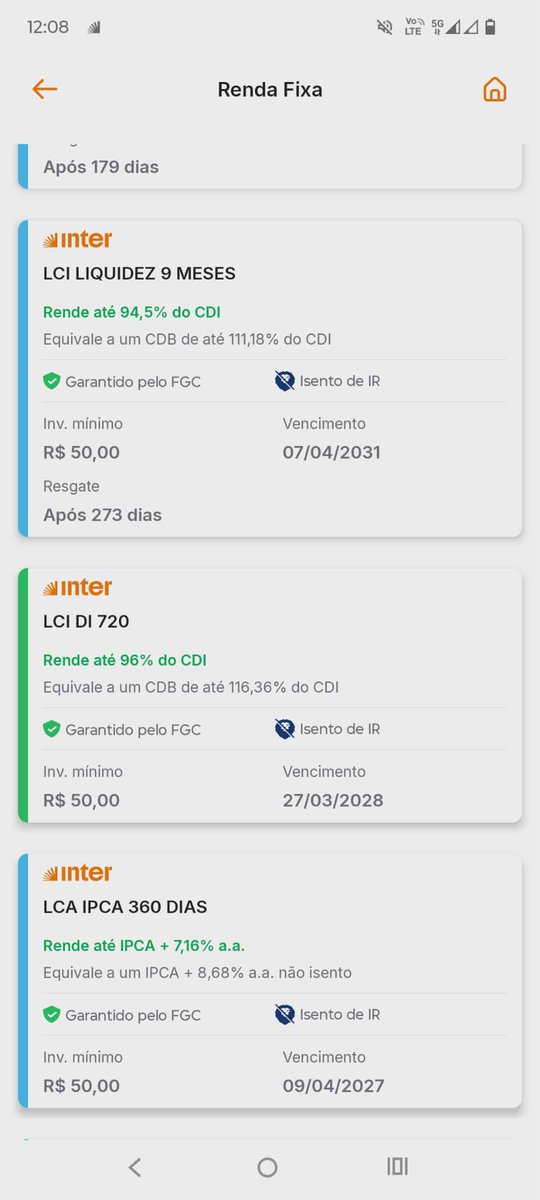 maiaracv5's tweet image. Gostaria da opinião de vocês sobre LCI/LCA e CDB do Banco Inter, qual deles é a melhor opção?

Tem um na foto que não é ideal, mas quero saber da opinião de cada um.

#investimentos #rendafixa #rendavariável #CDB