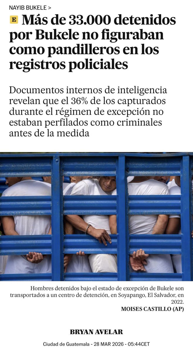 Indignante.

Capturando gente que ni siquiera estaba registrada como delincuente.

¿En qué país serio un criminal comete delitos sin antes ir a la policía a abrir expediente?

Así no se puede #HellSalvador