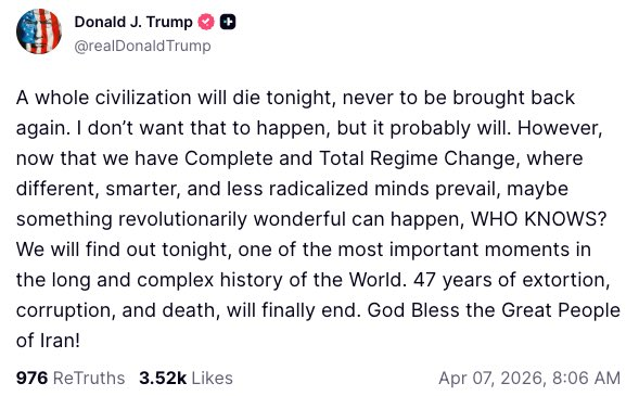 This is madness. The USA is going to end the world.