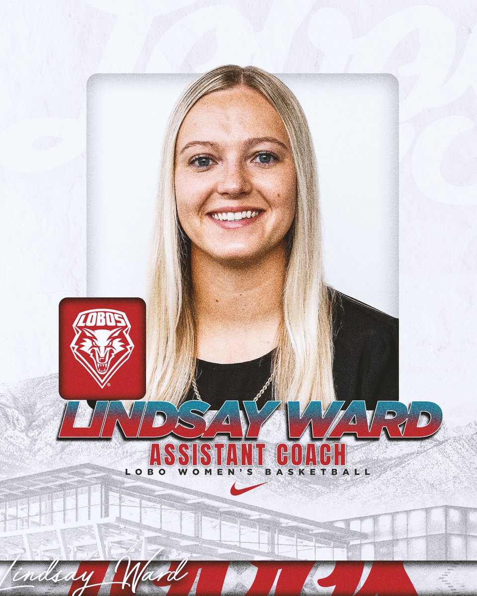 UNMLoboWBB's tweet photo. Welcome our new assistant coach, Lindsay Ward.

🔗 https://t.co/uKbb8ZqPdn
#GoLobos https://t.co/mTze6HfYvI