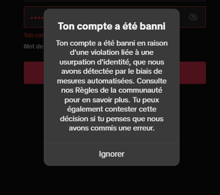 Mon compte @.teroyugiofficiel a été suspendu sans raison apparente. Vraiment très bizarre ?

<a href="/tiktok_France/">TikTok France</a> J'ai fait une contestation, mais sans réponse votre part, je vous contacte ici.
Pouvez-vous m'aider ? Merci.

Le RT est apprécié les amis svp