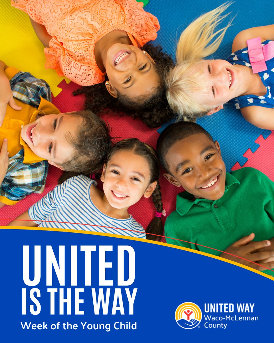 UWWMC's tweet photo. They say it takes a village to raise a child—and in Waco-McLennan County, it does.
Parents, teachers, mentors, and local organizations all support kids every day.
This Week of the Young Child, we celebrate them all. https://t.co/7VaN5DJgiR