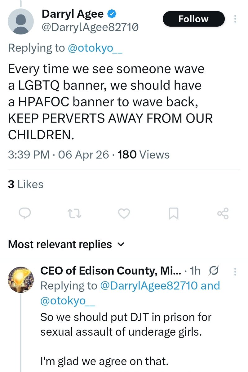 I love when christian nationalist MAGA Cult minions post something stupid and offensive then shut down people from responding.  And block those who did.  MAGA = weak minded hypocrites 🙄