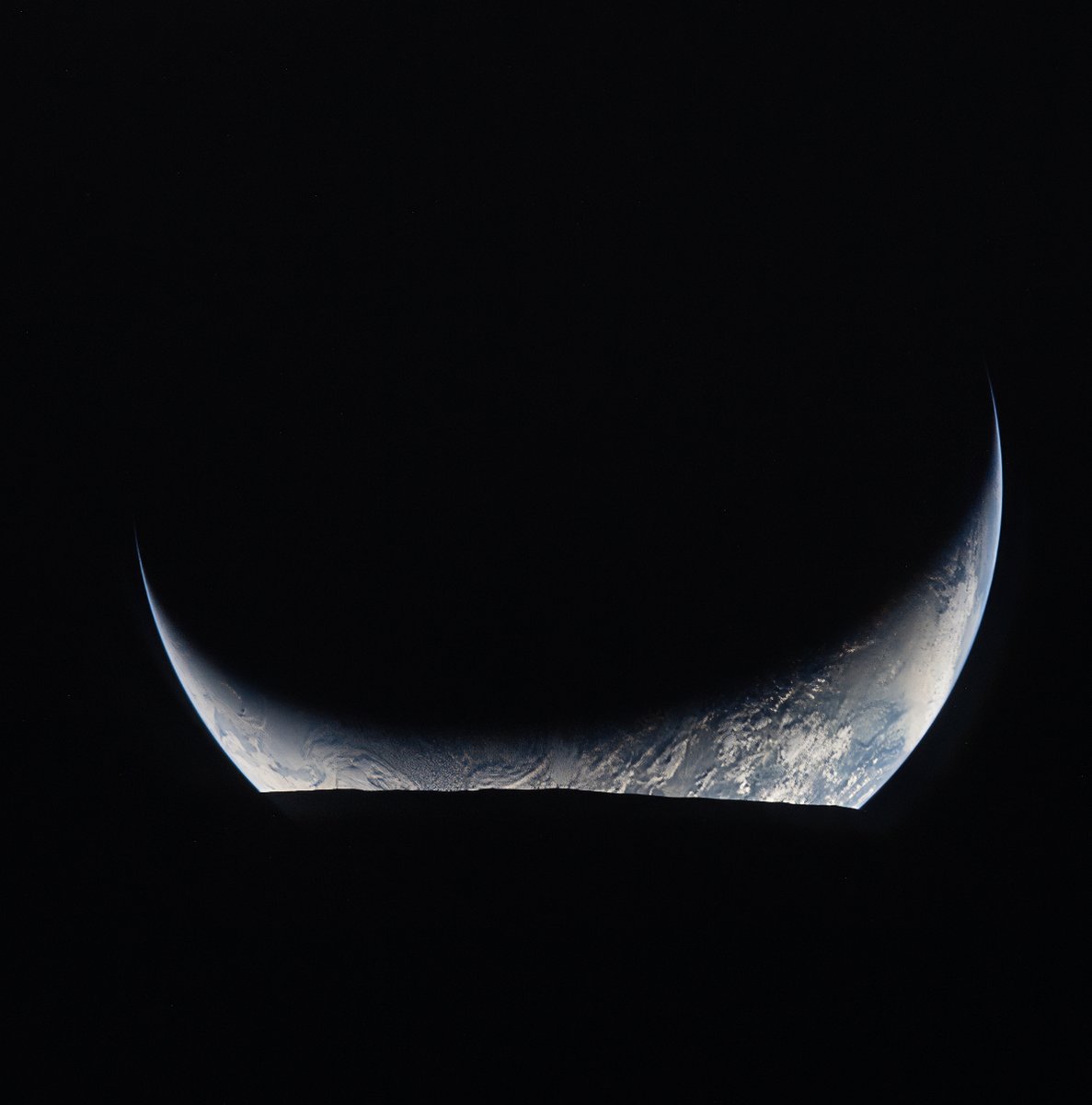 My favorite Earth photo from Artemis 2, reminiscent of images from the movie 2001.