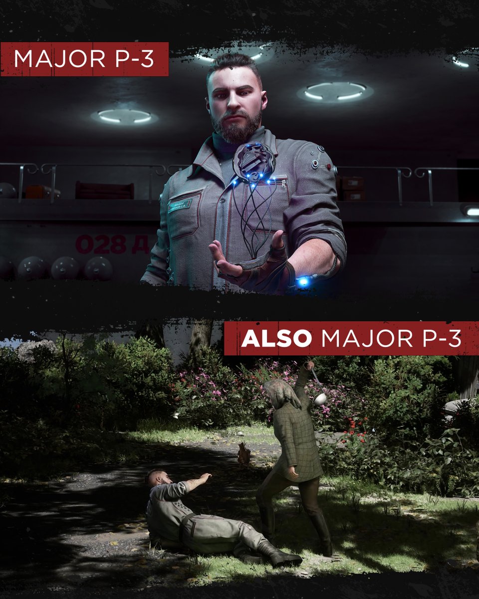 mundfish's tweet photo. Very different sides of the same coin.😏 
Who are we missing here?
#AtomicHeart https://t.co/1v6sZkp0pM