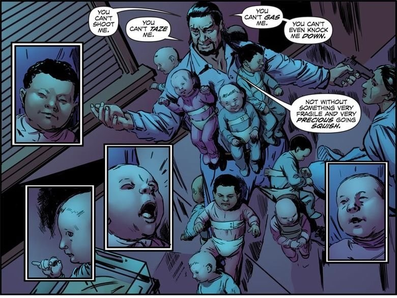 LostInSalad's tweet photo. @memeticsisyphus I guess the baby armor guy can do whatever he wants, he has found the answer to warfare, nothing you can do. https://t.co/bCuPjRCKBy