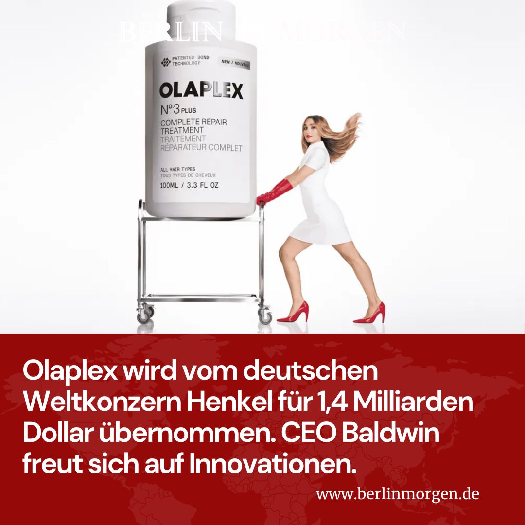 Berlin_Morgen's tweet image. Deutscher Konzern Henkel übernimmt US-Firma Olaplex für 1,4 Milliarden US-Dollar. Abschluss zweite Hälfte 2026 erwartet. 

#BerlinMorgen #Henkel #Olaplex #Übernahme #Deutschland 

Read More: berlinmorgen.de