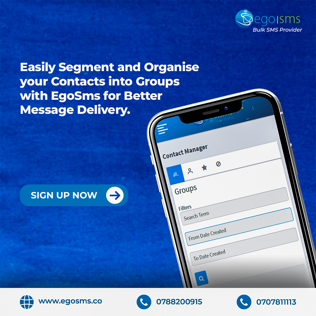 Egosms's tweet image. Segment and organise your contacts into groups with EgoSms so every message reaches the right audience at the right time

Sign up now at comms.egosms.co

#egosms #Bulksms