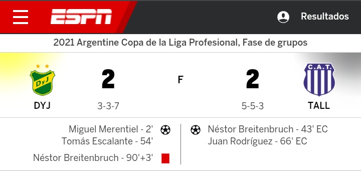 Cómo olvidar cuando Talleres empató 2 a 2 contra Defensa y Justicia. Pero Defensa y Justicia hizo los 4 goles.