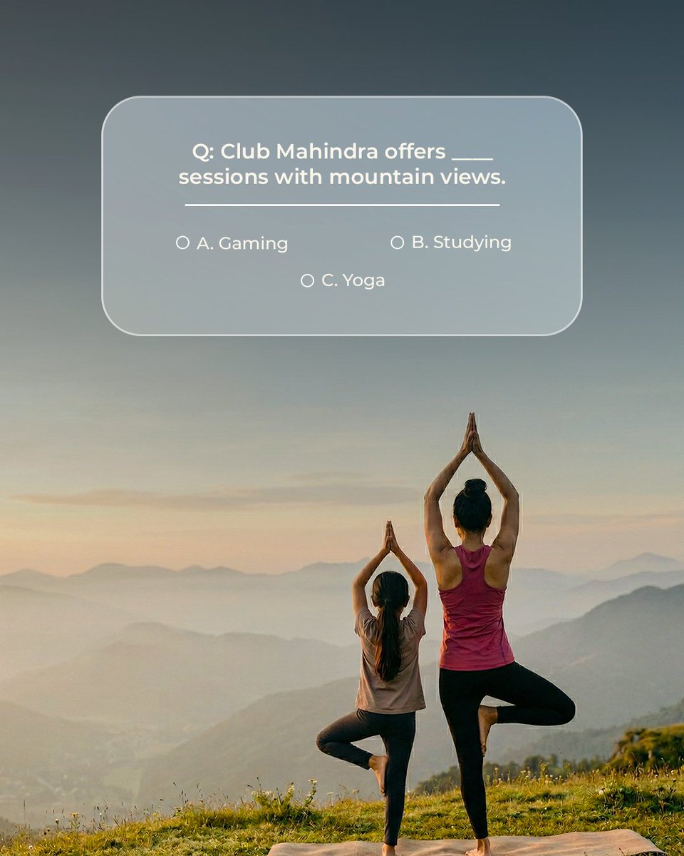 clubmahindra's tweet image. #ContestAlert | Day 8: #SharedJoy with #ClubMahindra 

Answer today’s question and stand a chance to win ₹500 Amazon vouchers.  

How to enter: 
* Comment with #SharedJoy and #ClubMahindra
* Follow @clubmahindra
* Tag @clubmahindra and 4 friends 
* Participate across all 30