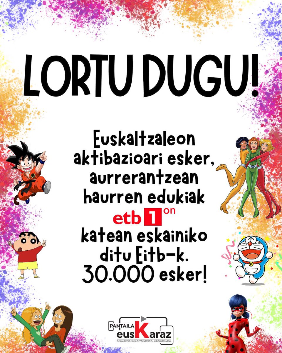 Pantailak Euskaraz tweet media