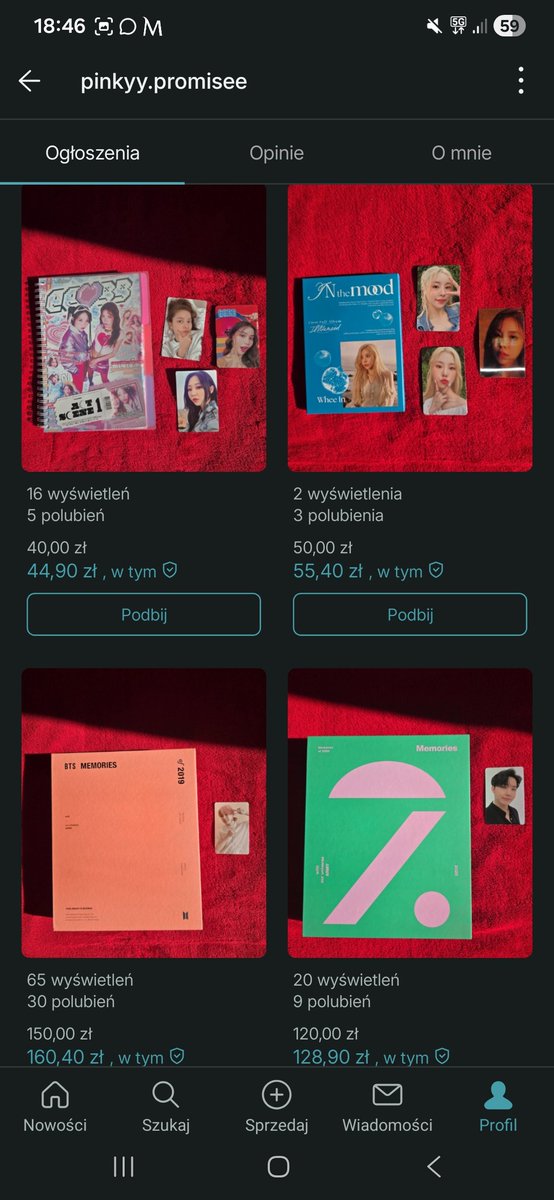 Robie wyprzedaż kolekcji na vinted. Ceny są do negocjacji, a na zestawy mam znizke do 15%. Dajcie pls RT 🥺

<a href="/PLkpopsell/">KPOP MERCH</a> <a href="/sprzedamkpoprt/">SPRZEDAM/WYMIENIE/KUPIE KPOP 🏳️‍🌈</a> moots 🩷

vinted.pl/member/1155281…