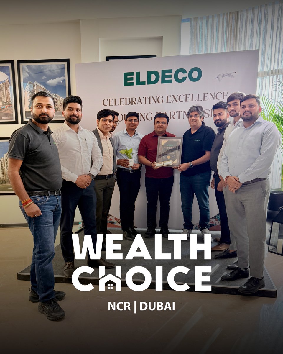 wealthchoice_'s tweet image. Proud moment for Wealthchoice! 🏆

Honored to receive the Trusted Partner Award FY 2025–26 from Eldeco Group. A testament to trust, performance &amp;amp; client confidence.

📞 +91 95605 63017

#Wealthchoice #Eldeco #RealEstate #Noida #Investment #Trust #Award