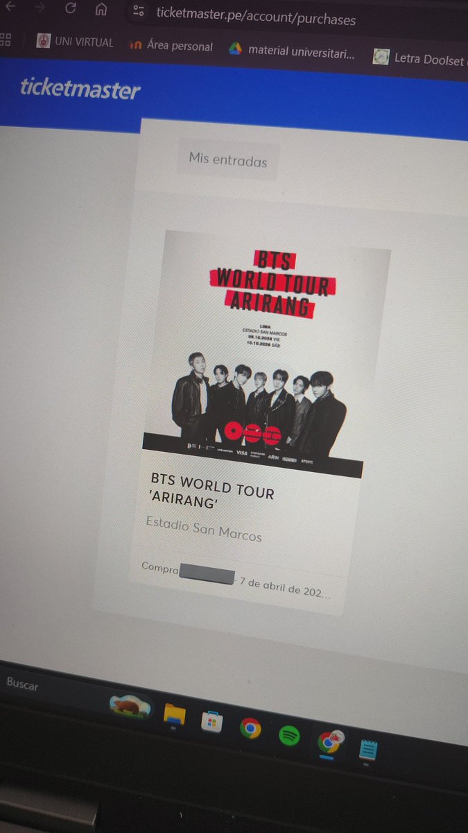 saturnitto's tweet photo. IRÉ A VER A BTS AAAAAAAAH 😭😭😭😭😭💜💜💜💜💜 https://t.co/lMfq0T59ZV