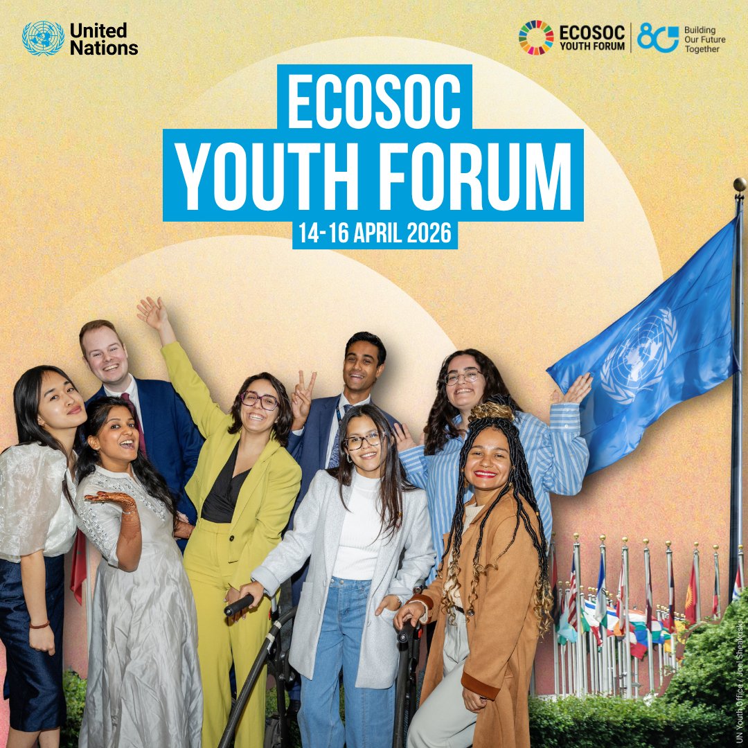 UNYouthAffairs's tweet image. Every generation matters in decision-making.

Young people are bringing ideas, energy, and solutions to the @UNECOSOC Youth Forum next week.

🌏 Discover how to watch online and more: ecosoc.un.org/en/what-we-do/…
