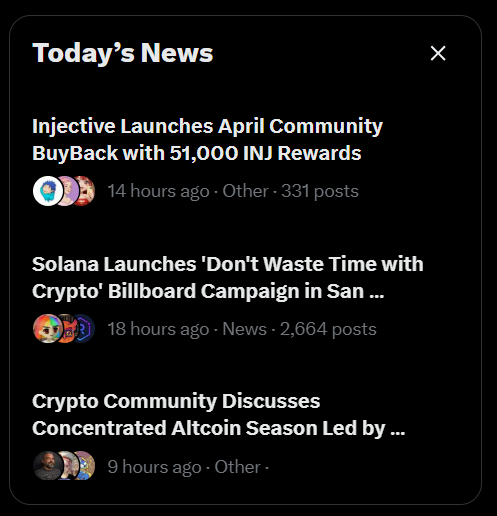 Injective_Core's tweet photo. Our community has never given up!

No blockchain can say that their updates regularly appear in Trending on X. https://t.co/jcl3h0N2EO