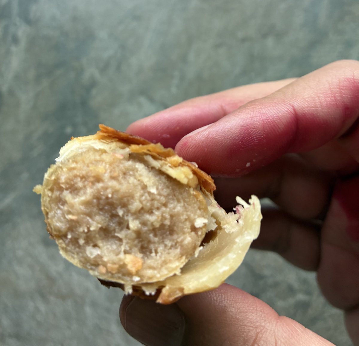 ssjnoodles's tweet image. it’s a sausage roll (made with puff pastry) 

anyone walking in the kitchen was startled