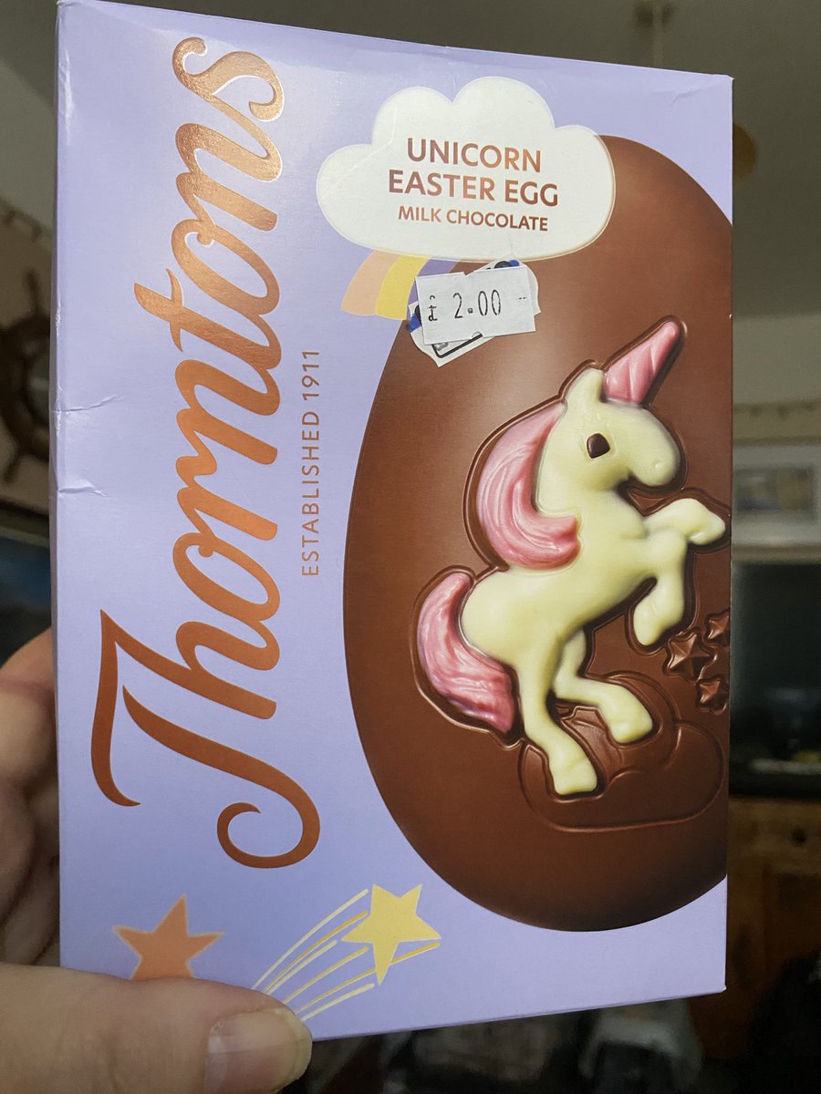 westcountrybird's tweet image. Bought my own #EasterEgg in the local shop earlier. Reduced to £2. 
I love post celebration chocolate. 🤣