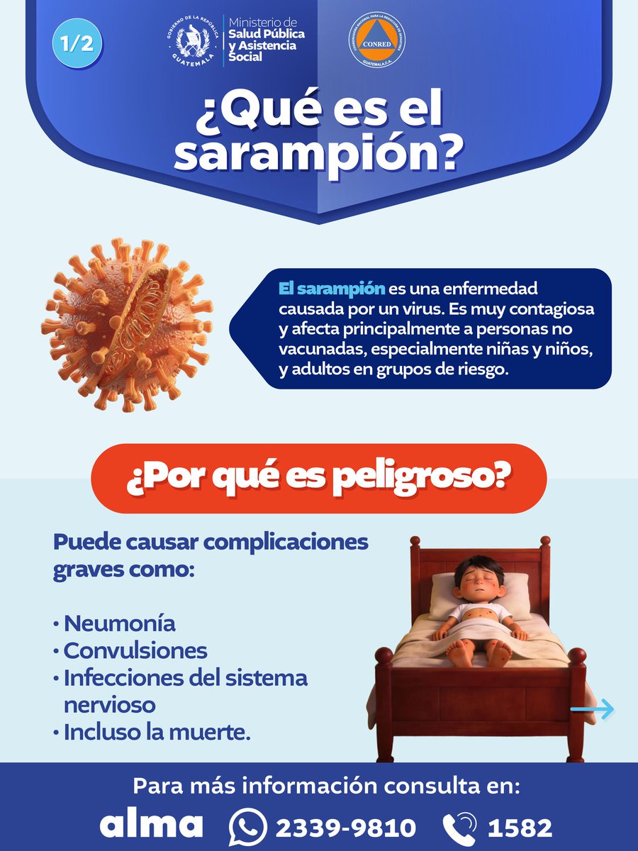 HospitalSolola's tweet photo. 🟠 El sarampión es una enfermedad prevenible y la información oportuna ayuda a reducir riesgos en la comunidad.
💉📍 Ante cualquier duda, acude a tu puesto o centro de salud para recibir orientación.
Cuidarnos también es tomar decisiones informadas. 
- https://t.co/ZiBk43Ob53 https://t.co/l01fzwD97g