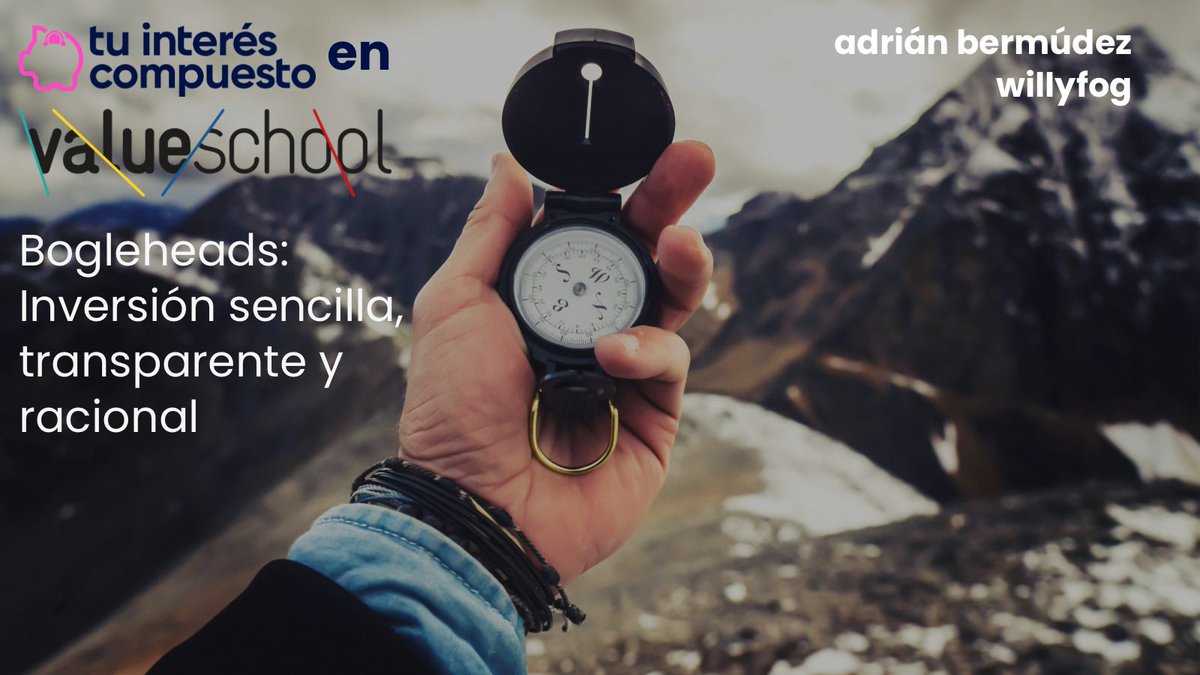 Mañana estaré hablando de inversión indexada en Value School <a href="/Value_school/">𝗩𝗔𝗟𝗨𝗘 𝗦𝗖𝗛𝗢𝗢𝗟</a> junto a <a href="/willyfogLF/">WillyFog</a> 

Bogleheads: inversión sencilla, transparente y racional (<a href="/BogleheadsES/">Bogleheads® España</a>)

Miercoles 8 de abril, 19h.

Te espero.

Más info 👇👇