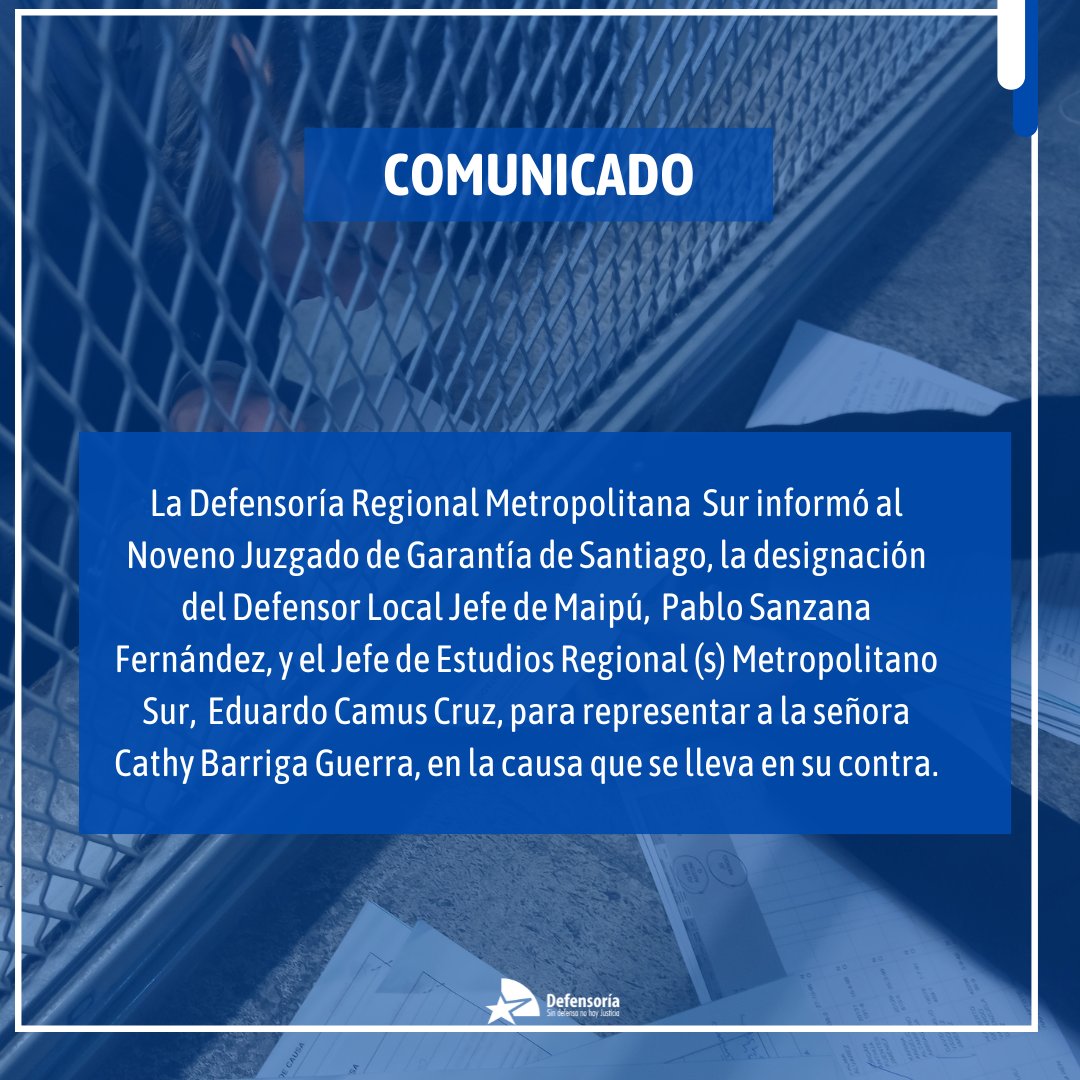 Defensoría Regional Metropolitana Sur tweet media