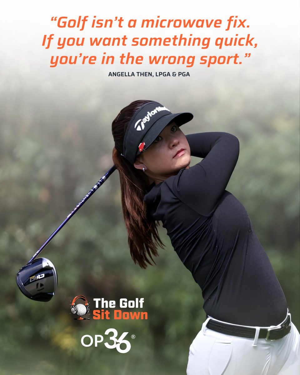 Op36Golf's tweet image. “Golf isn’t a microwave fix—if you want something quick, you’re in the wrong sport.”

If that frustrates you…
you might be approaching improvement the wrong way.
🎧 Listen to this episode with Angella Then, LPGA &amp;amp; PGA operation36.golf/learning-to-pl…

#golftips #growthegame