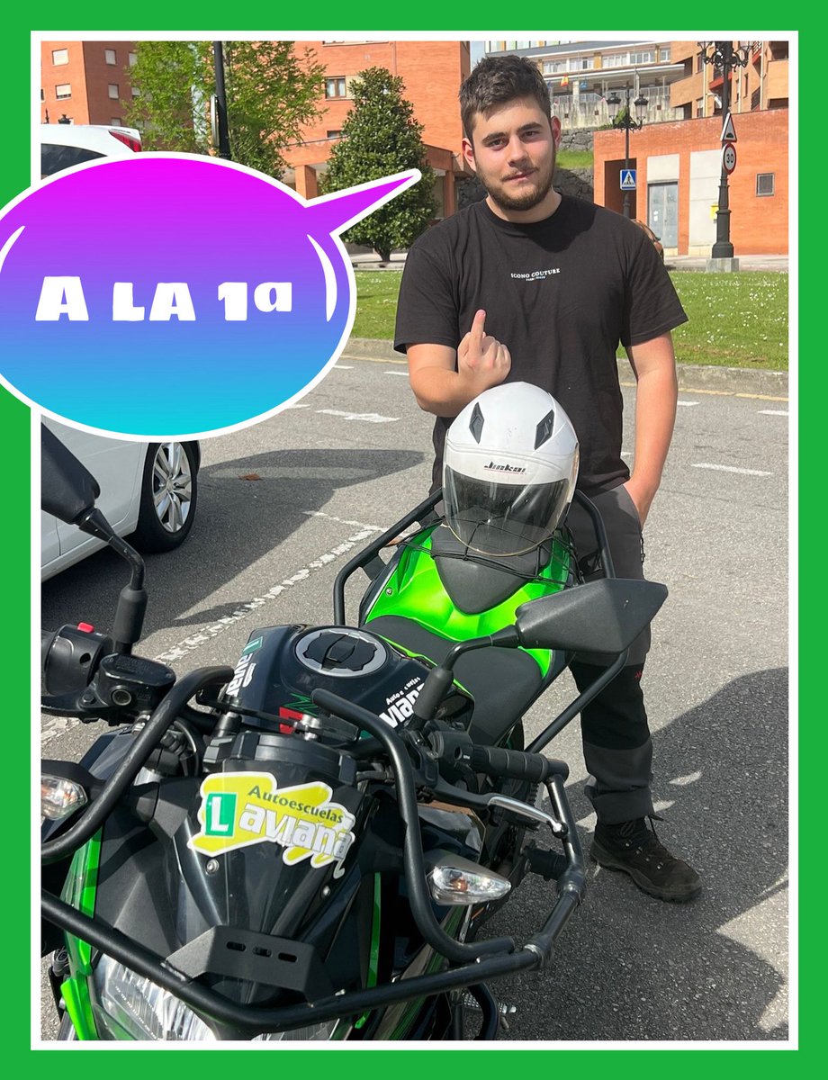 laviana03's tweet image. Y otro apto a la 1ª. Felicidades Hector. Merecido lo tienes. Gran examen campeón. A disfrutar de los dos permisos. 👏👏👏. #elplacerdeconducir #gás #gasgas #tuautoescueladeconfianza #aulav