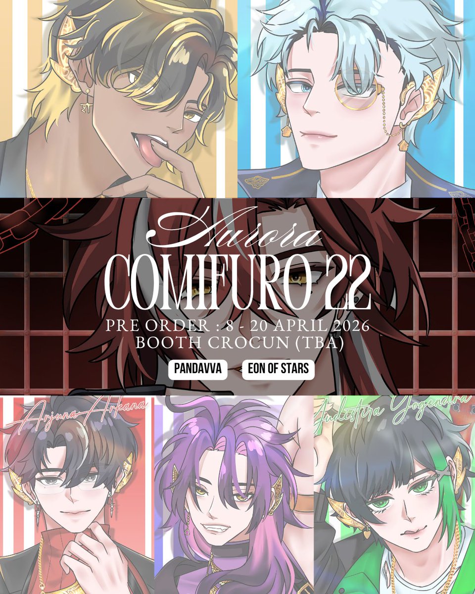 aurorashafiranw's tweet image. Hai minma, aku open PO CF 22 nih
Fandom : EOS &amp;amp; PANDAVVA
Like+🔁are appreciated

🗓️ 8 - 20 April 2026
📦Pick up + Mail order
📍Booth Crocun (TBA) 2days
📎bit.ly/AuroraCF22PO

#CF22 #KatalogCF22 #EonOfStars #Pandavva #Pandavvefanmerch