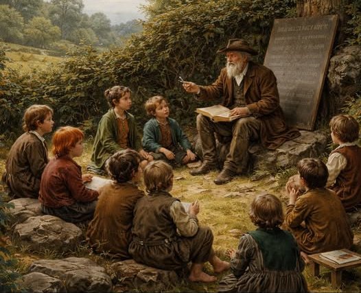 AHomelyHouse's tweet image. This is what our school feels like. If you're not familiar with the Irish hedge schools, I humbly submit that now is a wonderful time to learn about this model of education.