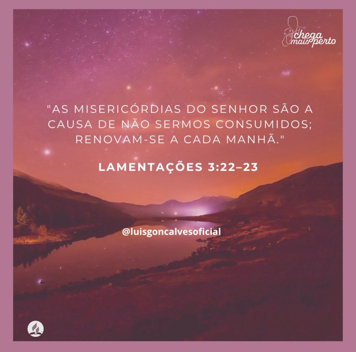 Mesmo em meio às dores, perdas e incertezas, essa promessa nos lembra de uma verdade poderosa: Deus nunca nos abandona. O amor dEle não se esgota, não falha e não chega atrasado. A cada novo amanhecer, Ele nos oferece uma nova oportunidade de recomeçar, de respirar esperança.