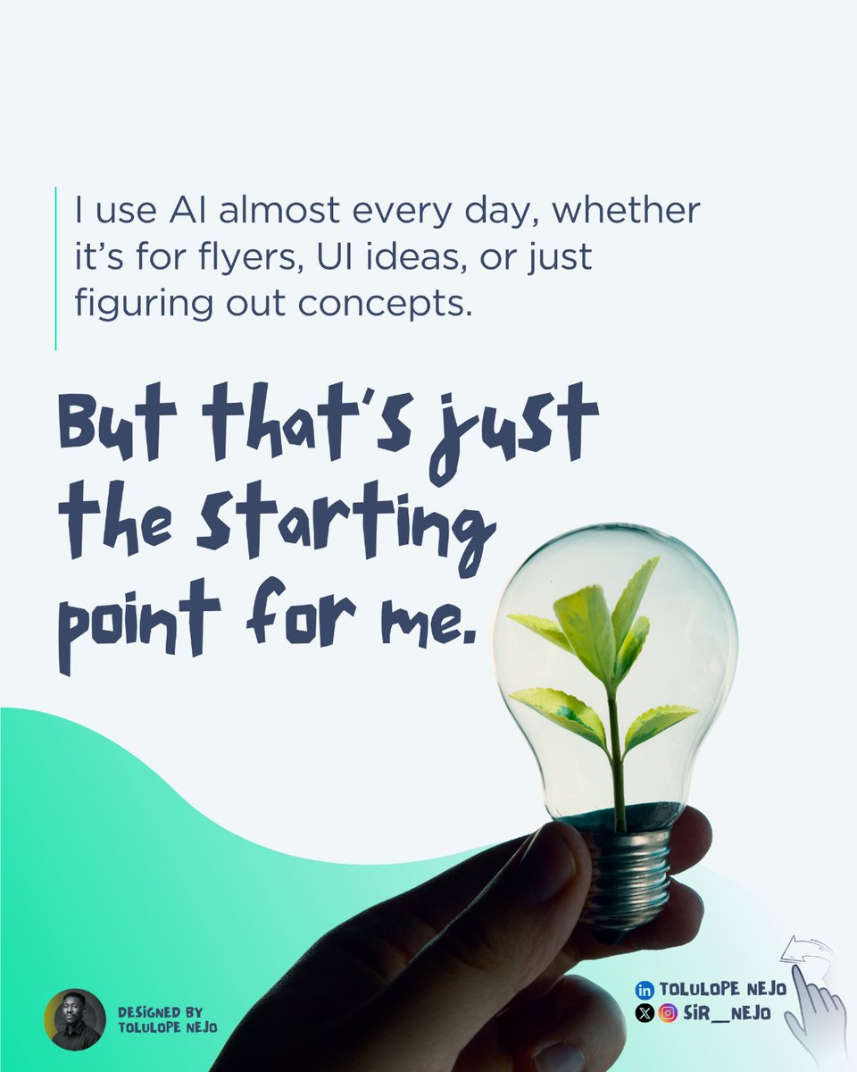Sir_Nejo's tweet photo. Quick one

After AI generates your design idea… what happens next?

Because I’m not sure “post immediately” is the answer https://t.co/1KmAvhxcpA