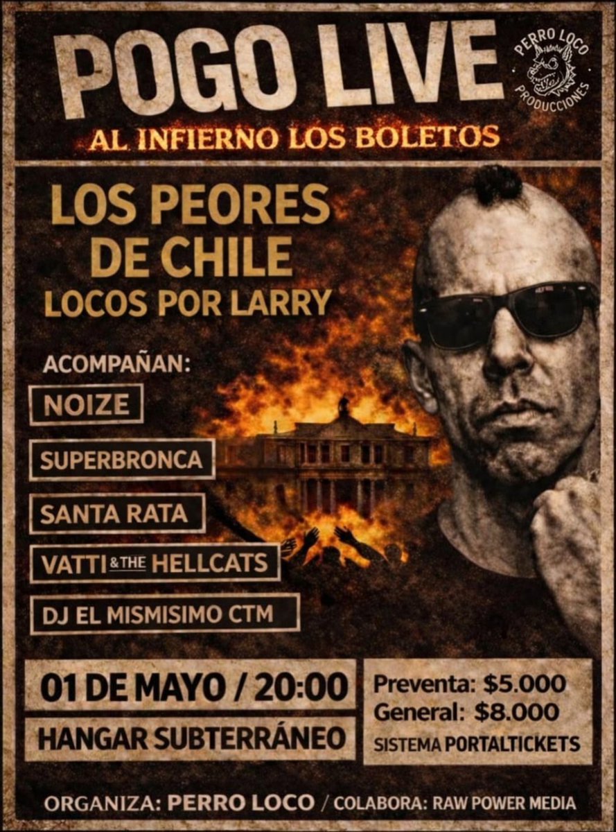 stgoandereditor's tweet photo. Este primero de mayo se celebra al querido y recordado #Pogo de Los @peoresde Chile con todo ๐ฅณ๐๐๐ฅ
#pogo #peorlibrochile #morfopunk #locosporlarry https://t.co/c3sN0FzKya