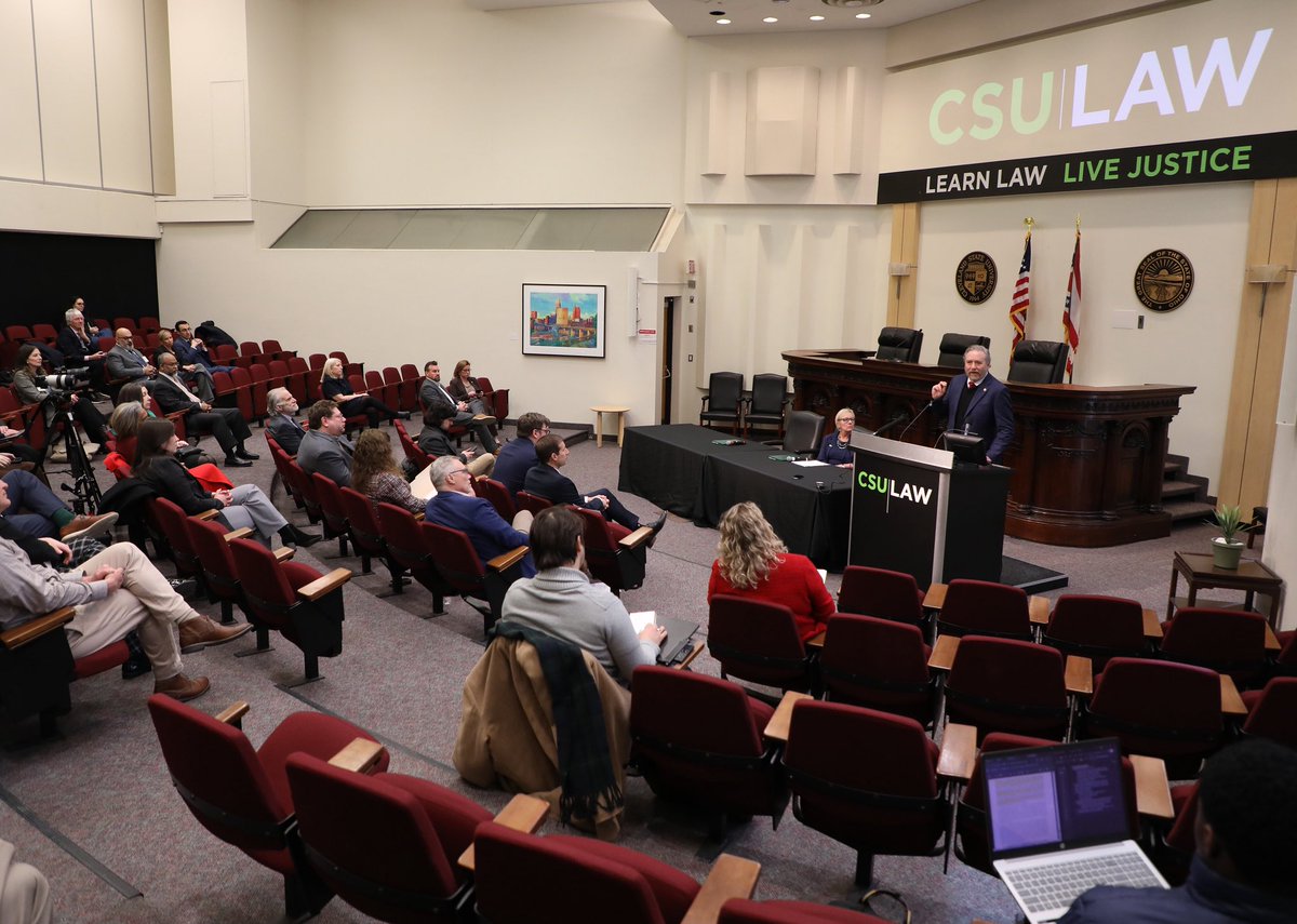 OhioAG's tweet photo. AG Yost today announced a major investment in the future of Ohio’s criminal justice system with the awarding of $5 million in seed money to establish a Prosecutor Training Program at Cleveland State University.
Details: https://t.co/9EMMO7szJK https://t.co/s30fYPnPz0
