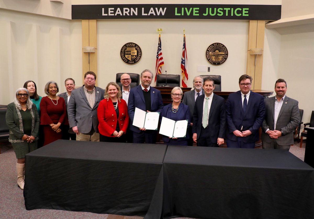 OhioAG's tweet photo. AG Yost today announced a major investment in the future of Ohio’s criminal justice system with the awarding of $5 million in seed money to establish a Prosecutor Training Program at Cleveland State University.
Details: https://t.co/9EMMO7szJK https://t.co/s30fYPnPz0