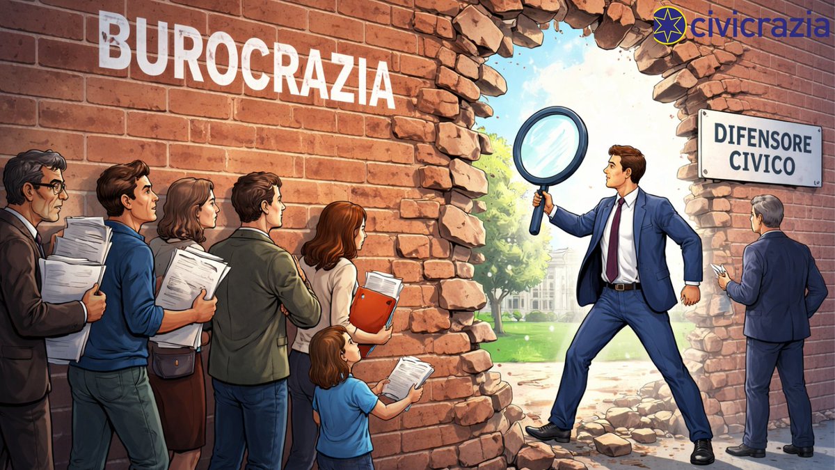 CivicraziaItaly's tweet photo. Superare il "muro di gomma" della #burocrazia centrale è una priorità: troppi cittadini restano senza risposte. Rafforzare la difesa civica, a partire dal #Difensore #Civico Nazionale, è essenziale per rendere i diritti realmente esigibili. SR
#Civicrazia 
https://t.co/3f95ydXFeH https://t.co/Ub5znLo1eZ